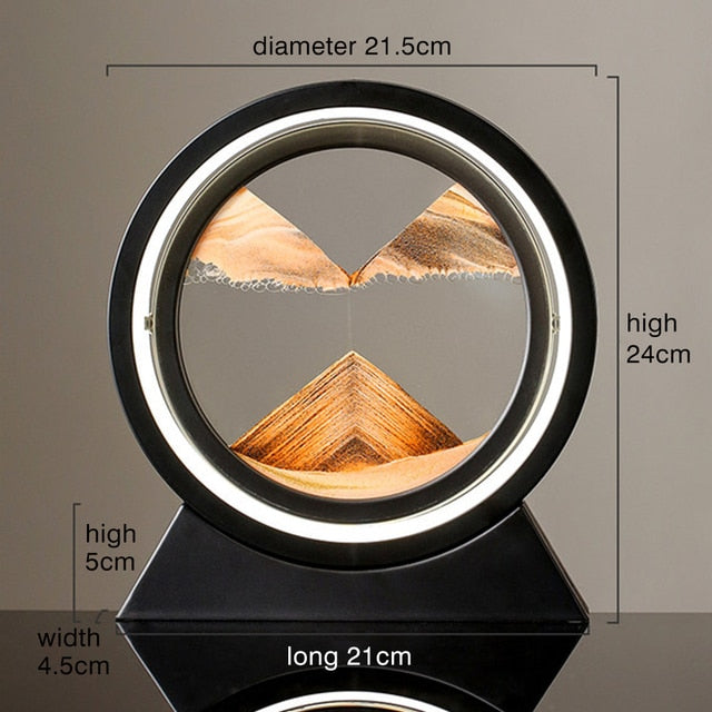 Moving Sand Art Table Lamp – Mesmerizing 3D Landscape Night Light