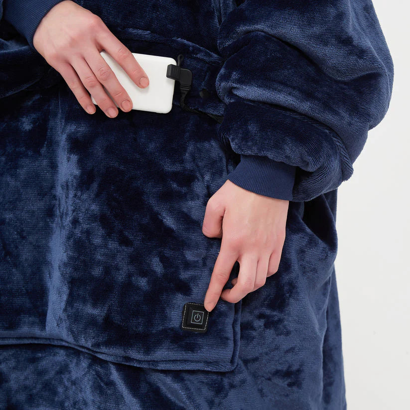 Heated Hoodie Blanket – Wearable Electric Warmth for Cold Nights