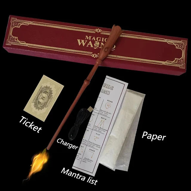 Fire-Breathing Magic Wand – Electronic Fireball Prop for Role Play & Decor