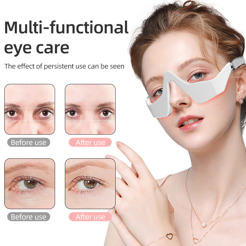 Wireless Eye Massager – Red Light Therapy & Heat for Eye Strain Relief