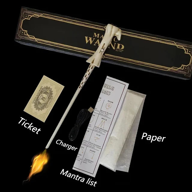 Fire-Breathing Magic Wand – Electronic Fireball Prop for Role Play & Decor