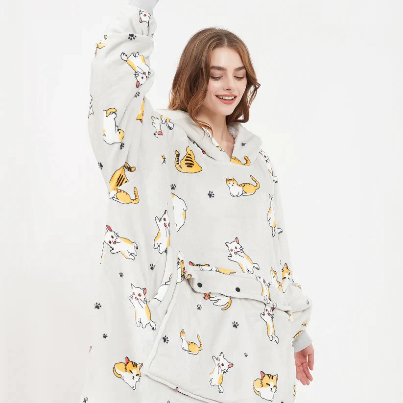 Heated Hoodie Blanket – Wearable Electric Warmth for Cold Nights