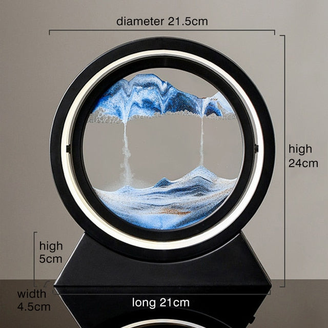 Moving Sand Art Table Lamp – Mesmerizing 3D Landscape Night Light