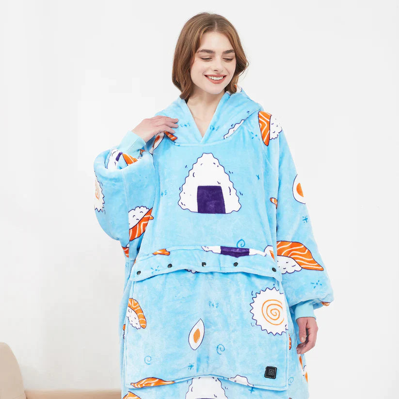 Heated Hoodie Blanket – Wearable Electric Warmth for Cold Nights