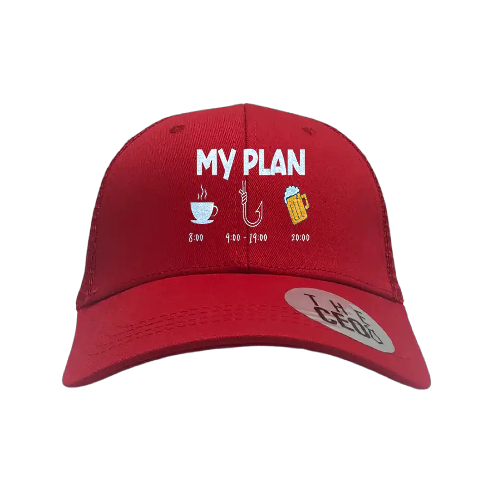 My Fishing Plan Embroidered Trucker Hat