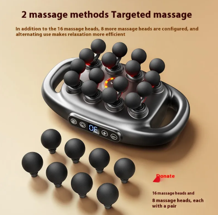 Deep Tissue Massage Gun – 30 Speeds, 8 or 16 Heads, 48kg Force