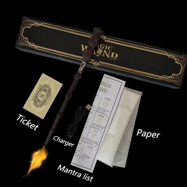 Fire-Breathing Magic Wand – Electronic Fireball Prop for Role Play & Decor