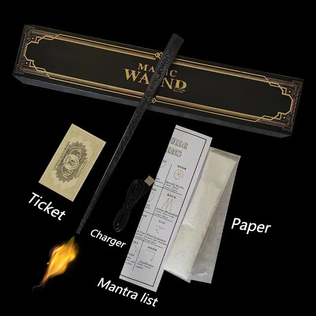 Fire-Breathing Magic Wand – Electronic Fireball Prop for Role Play & Decor