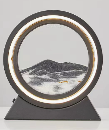 Moving Sand Art Table Lamp – Mesmerizing 3D Landscape Night Light
