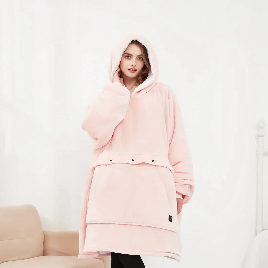 Heated Hoodie Blanket – Wearable Electric Warmth for Cold Nights