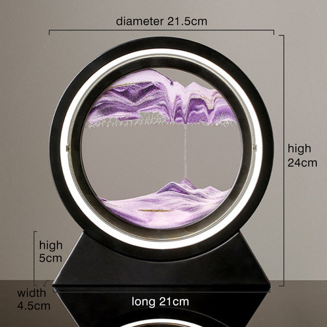 Moving Sand Art Table Lamp – Mesmerizing 3D Landscape Night Light