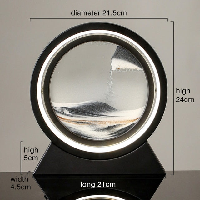 Moving Sand Art Table Lamp – Mesmerizing 3D Landscape Night Light