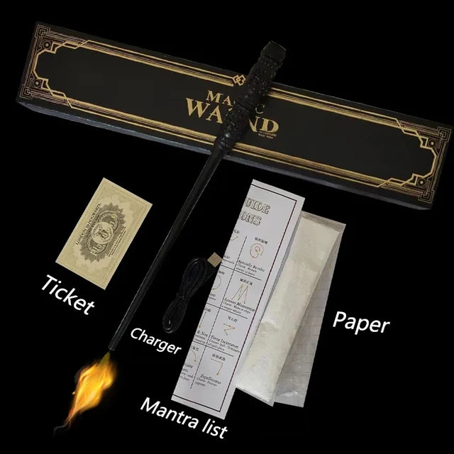 Fire-Breathing Magic Wand – Electronic Fireball Prop for Role Play & Decor
