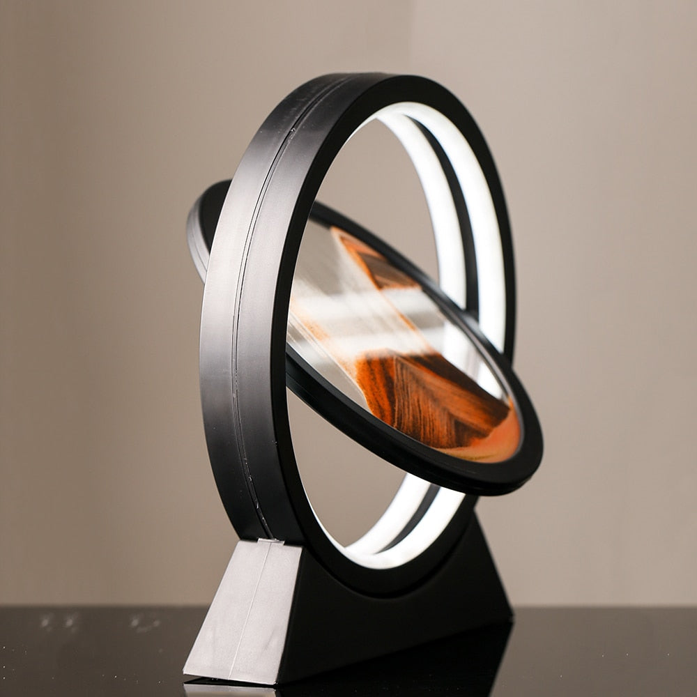 Moving Sand Art Table Lamp – Mesmerizing 3D Landscape Night Light